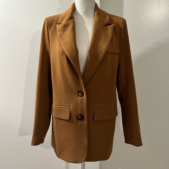 ASTR the Label Caramel Tan Boyfriend Blazer NWT Size XS - Picture 4 of 9
